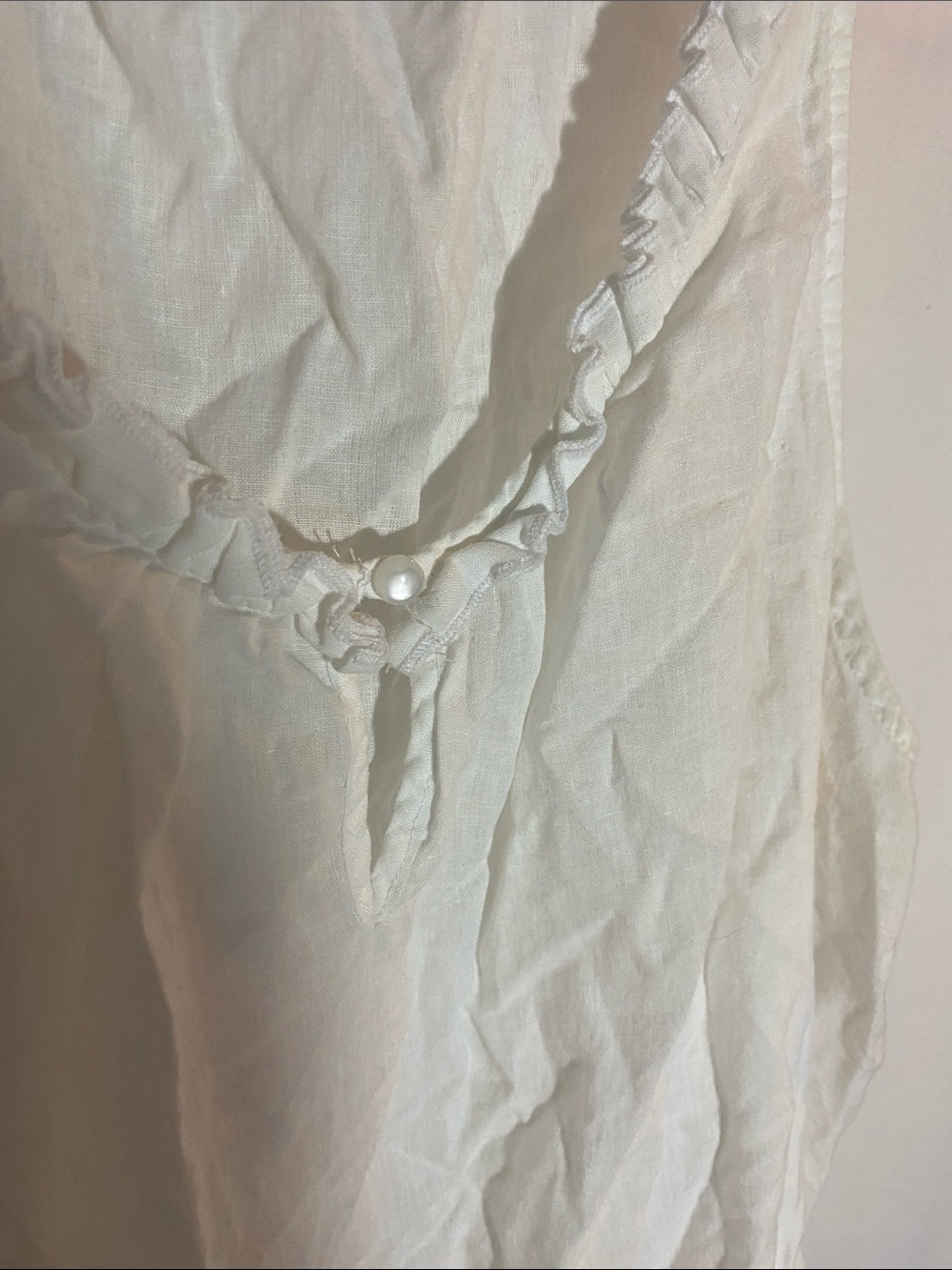 White Women's Ruffle-Trim Tank Top - Picture 6 of 6